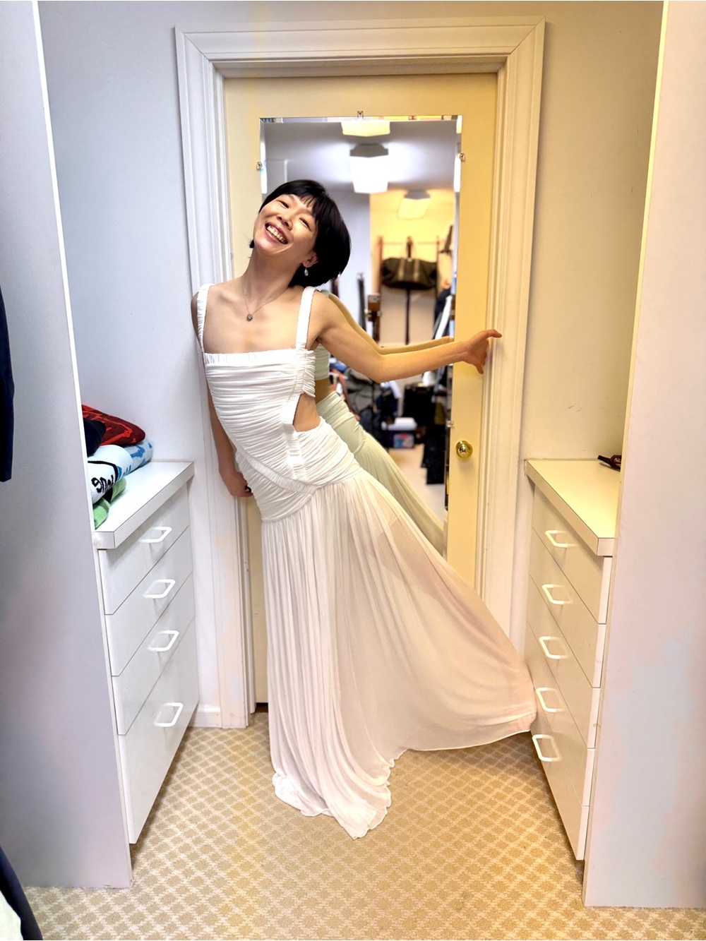 NWOT Christopher Esber White Cutout Maxi Dress, Size US 6 - Picture 6 of 6